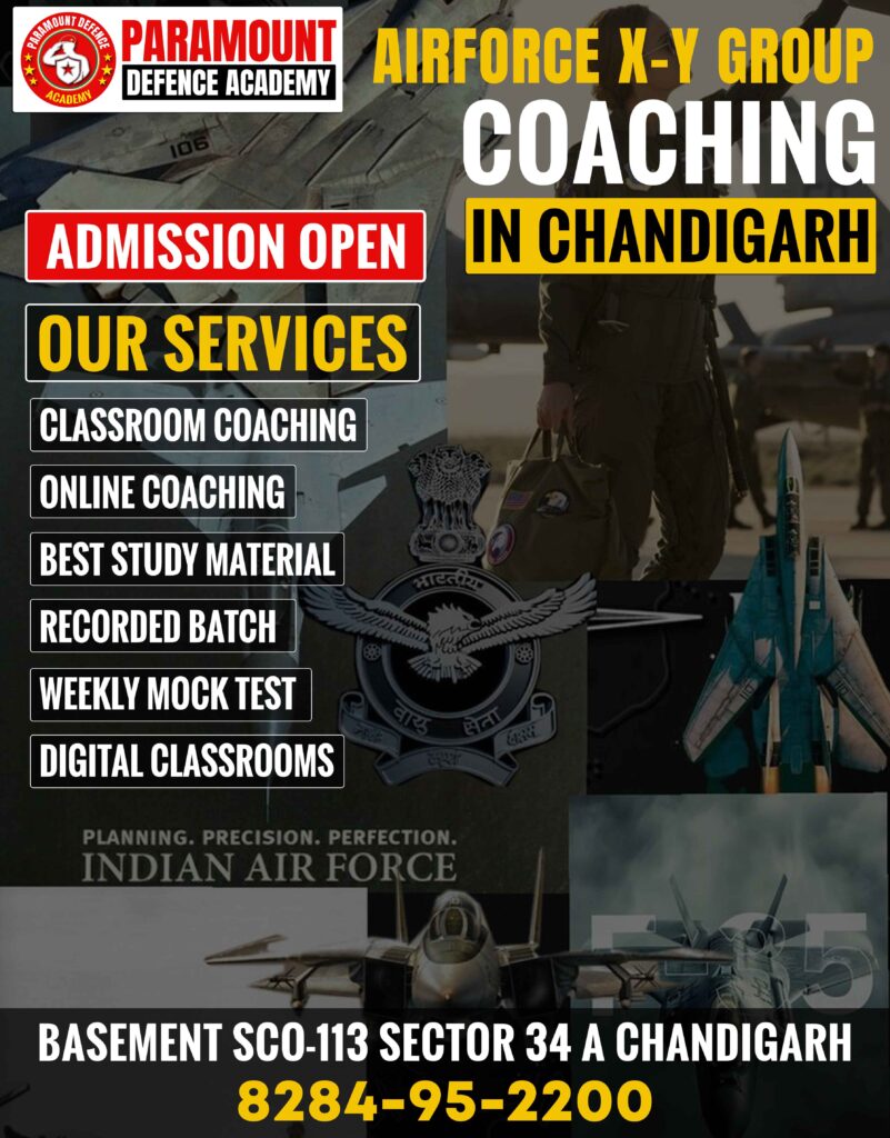 Best Airforce X Y Group Coaching in Chandigarh Sector 34