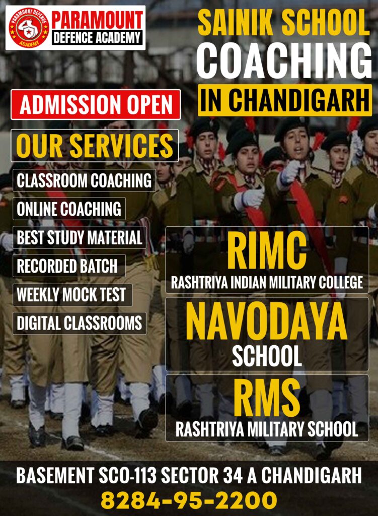 Top Sainik School Coaching in Chandigarh